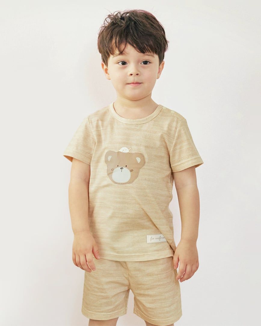 Bộ đồ ngắn cotton mịn bé gái và bé trai U3175