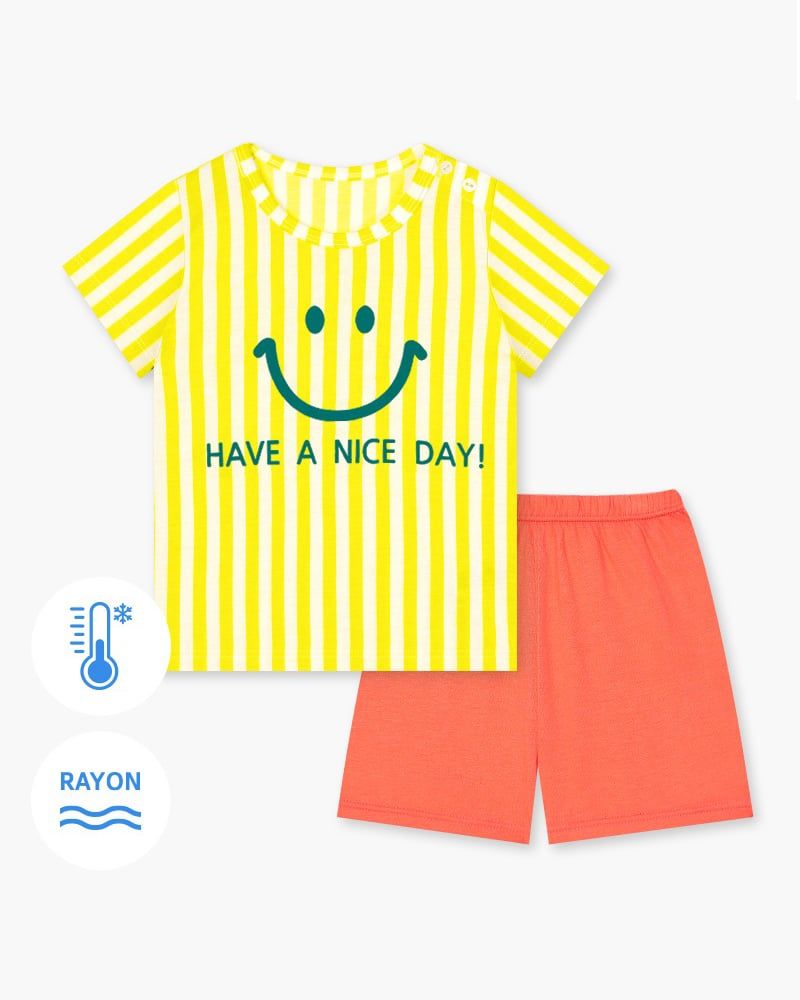 Bộ đồ ngắn Cool Feel mịn mỏng mát bé gái U3170