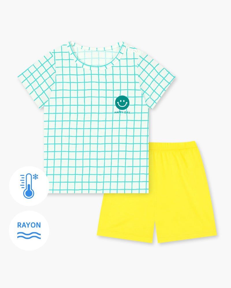 Bộ đồ ngắn Cool Feel mịn mỏng mát bé trai và bé gái U3164
