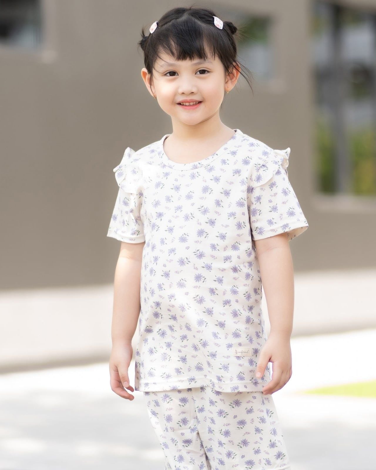 Bộ đồ ngắn cotton mịn bé gái U3177