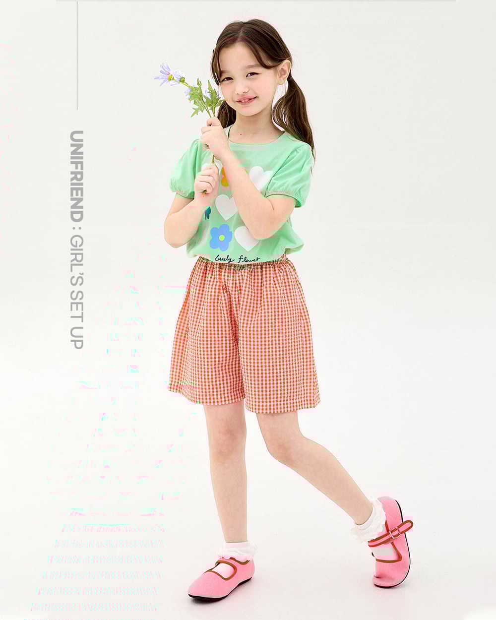 Bộ đồ ngắn cotton mịn bé gái U3216