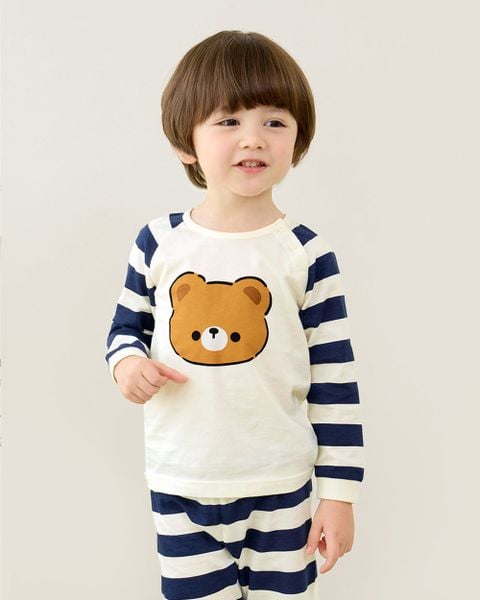 Bộ đồ dài dáng rộng cotton mịn bé gái và bé trai U1188