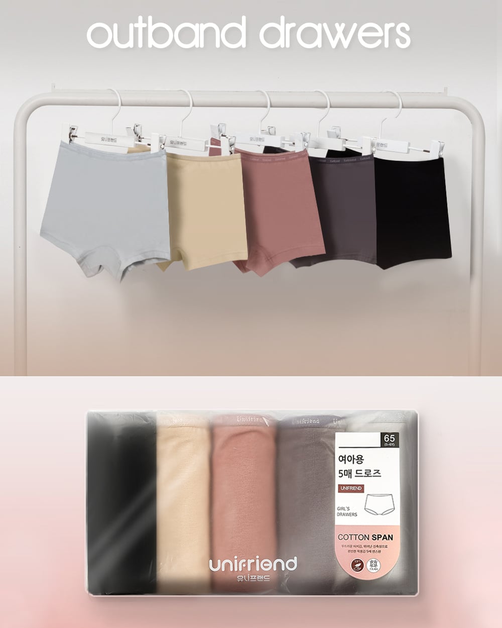 Set 5 quần chip đùi bé gái U6040