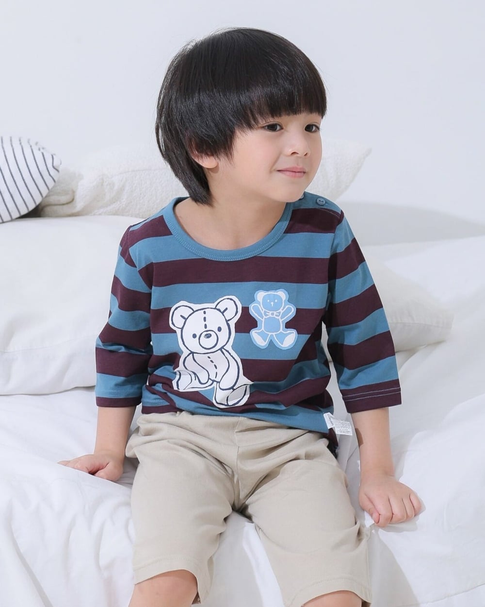 Bộ đồ lửng cotton mịn bé trai và bé gái U2111