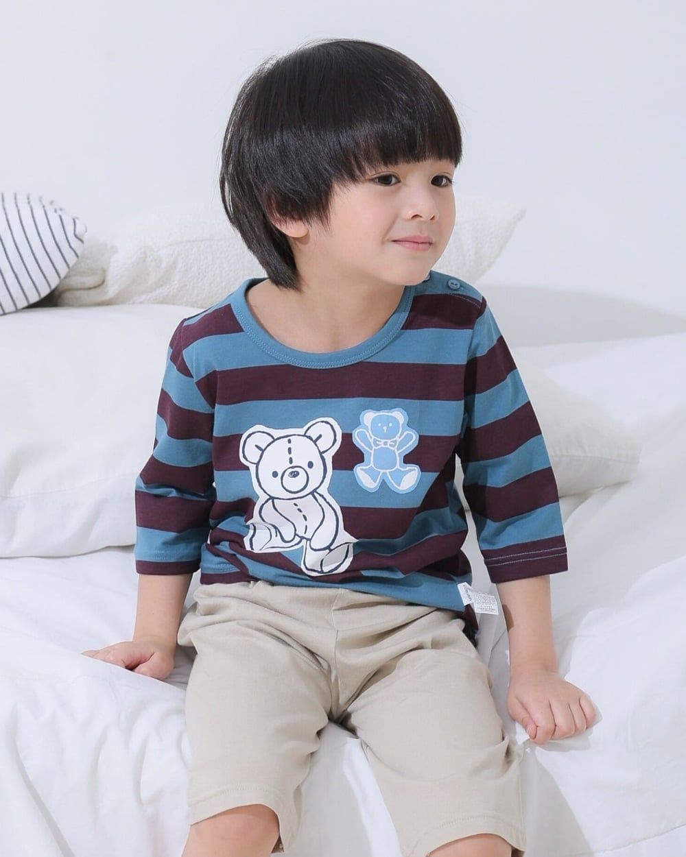 Bộ đồ lửng cotton mịn bé trai và bé gái U2111