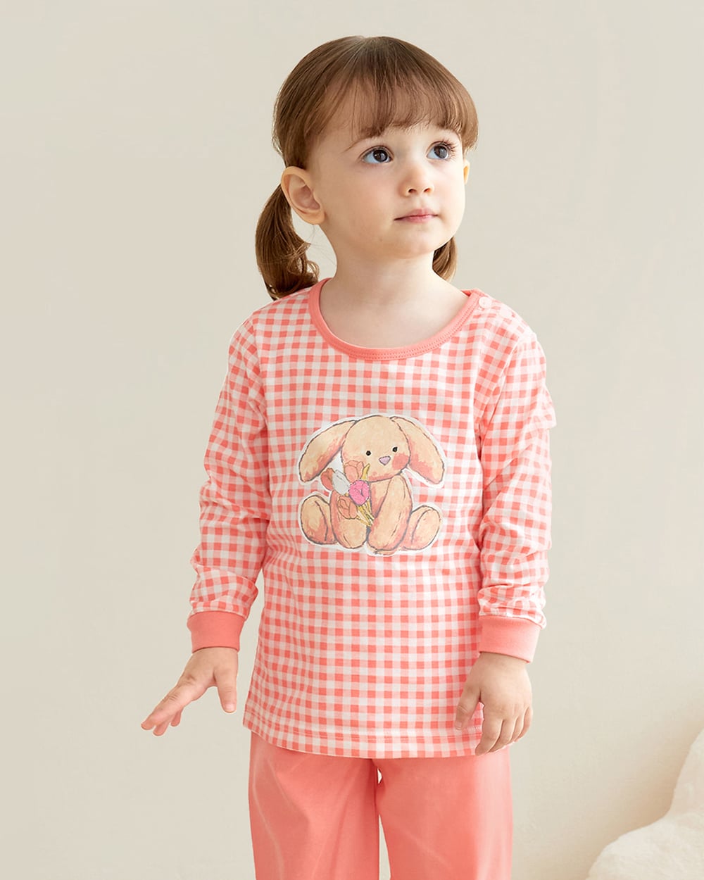 Bộ đồ dài dáng rộng cotton mịn bé gái U1187