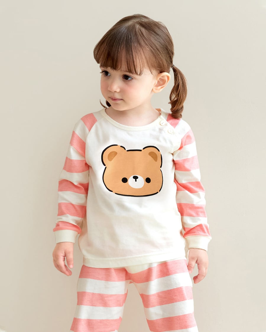 Bộ đồ dài dáng rộng cotton mịn bé gái U1189