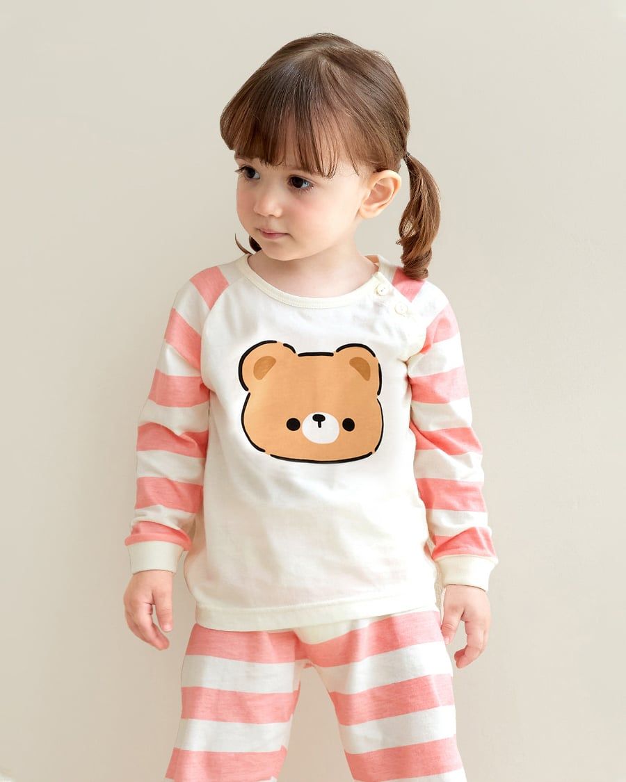 Bộ đồ dài dáng rộng cotton mịn bé gái U1189