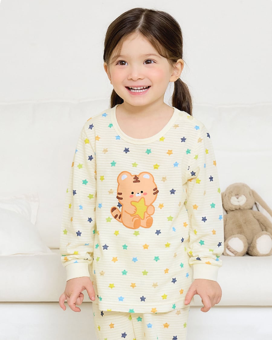 Bộ đồ dài cotton giấy bé gái U1241