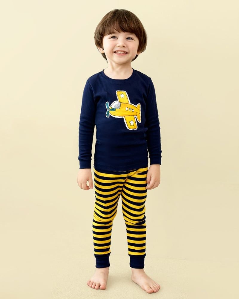 Bộ đồ dài dáng ôm cotton mịn bé trai U1212