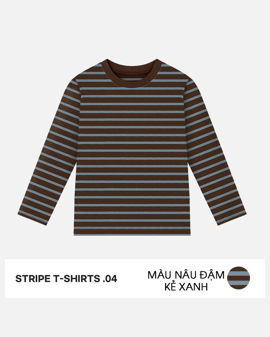 Áo phông thu đông tay dài cotton mịn bé trai và bé gái U900C