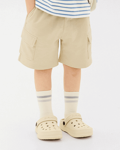 Quần short cargo vải cotton spandex bé trai và bé gái U950B