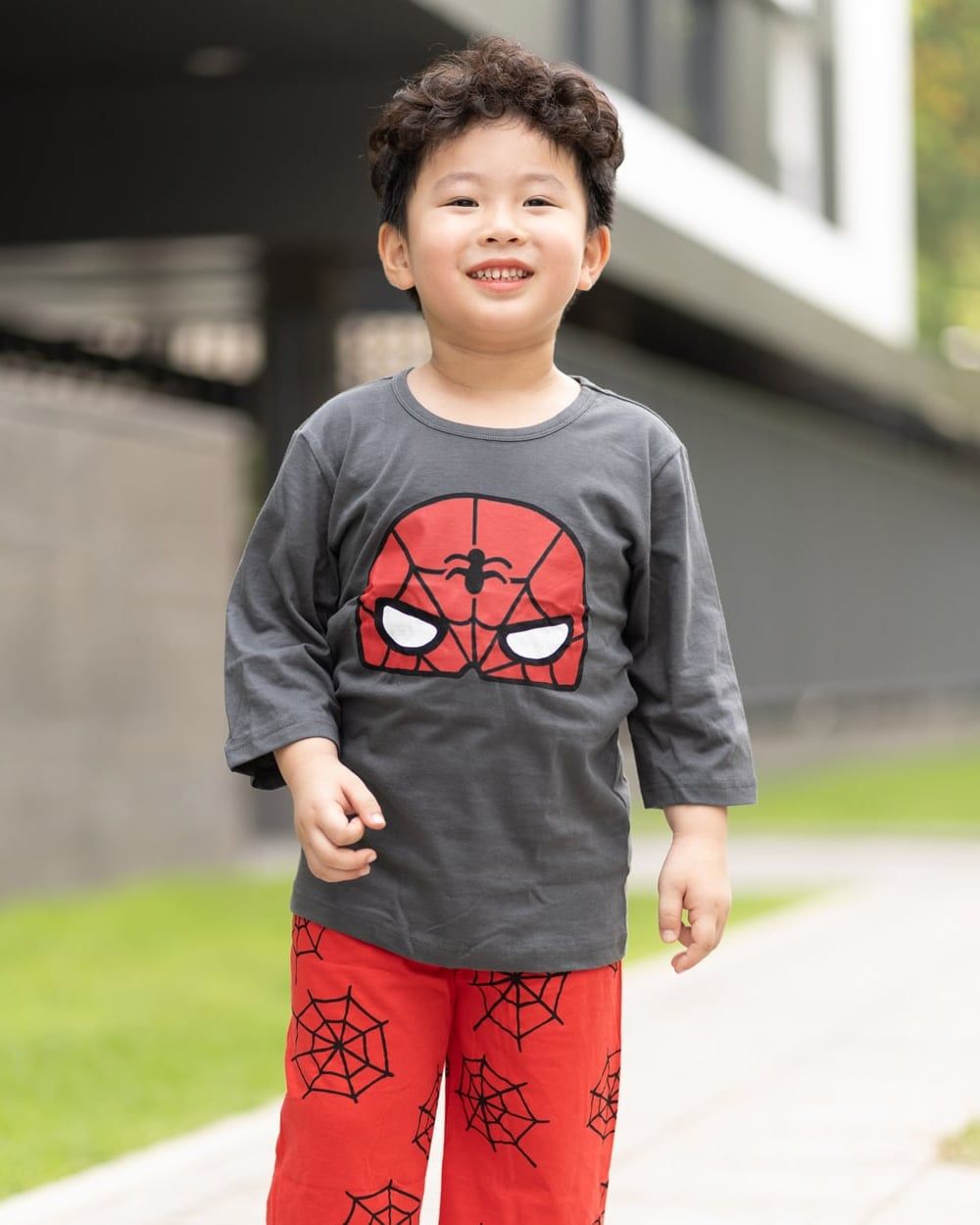 Bộ đồ lửng cotton mịn bé trai U2120