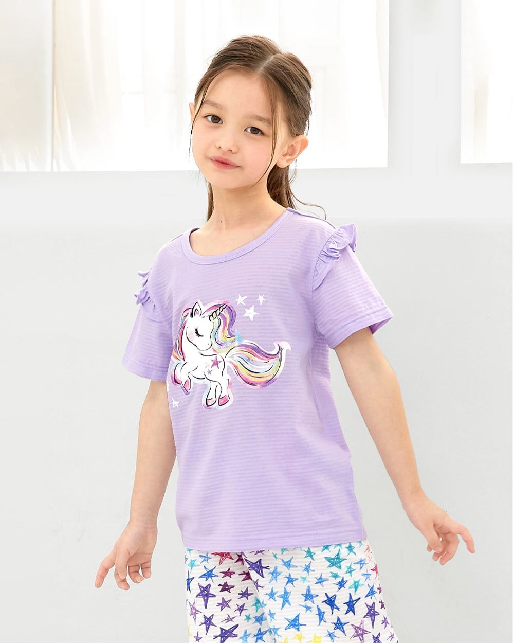 Bộ đồ ngắn cotton giấy bé gái U3140