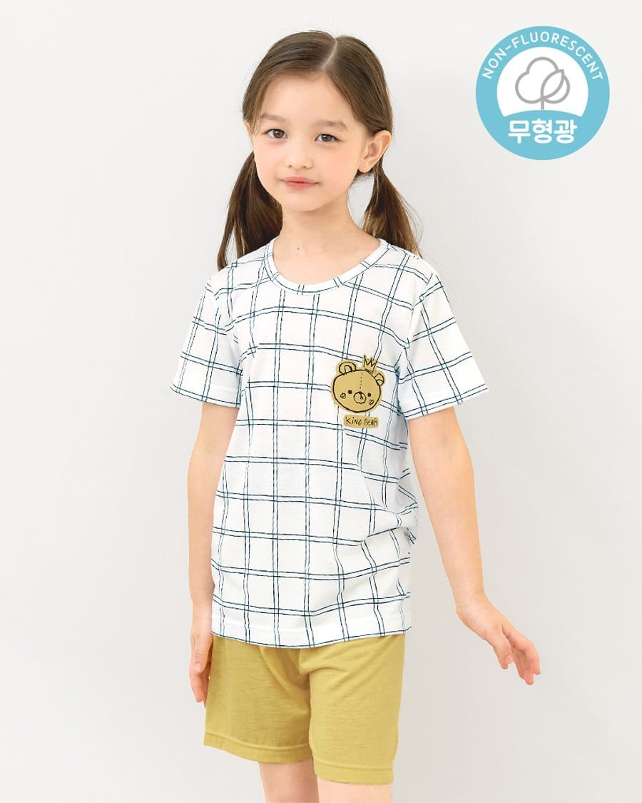 Bộ đồ ngắn Cool Feel mịn mỏng mát bé trai và bé gái U3167