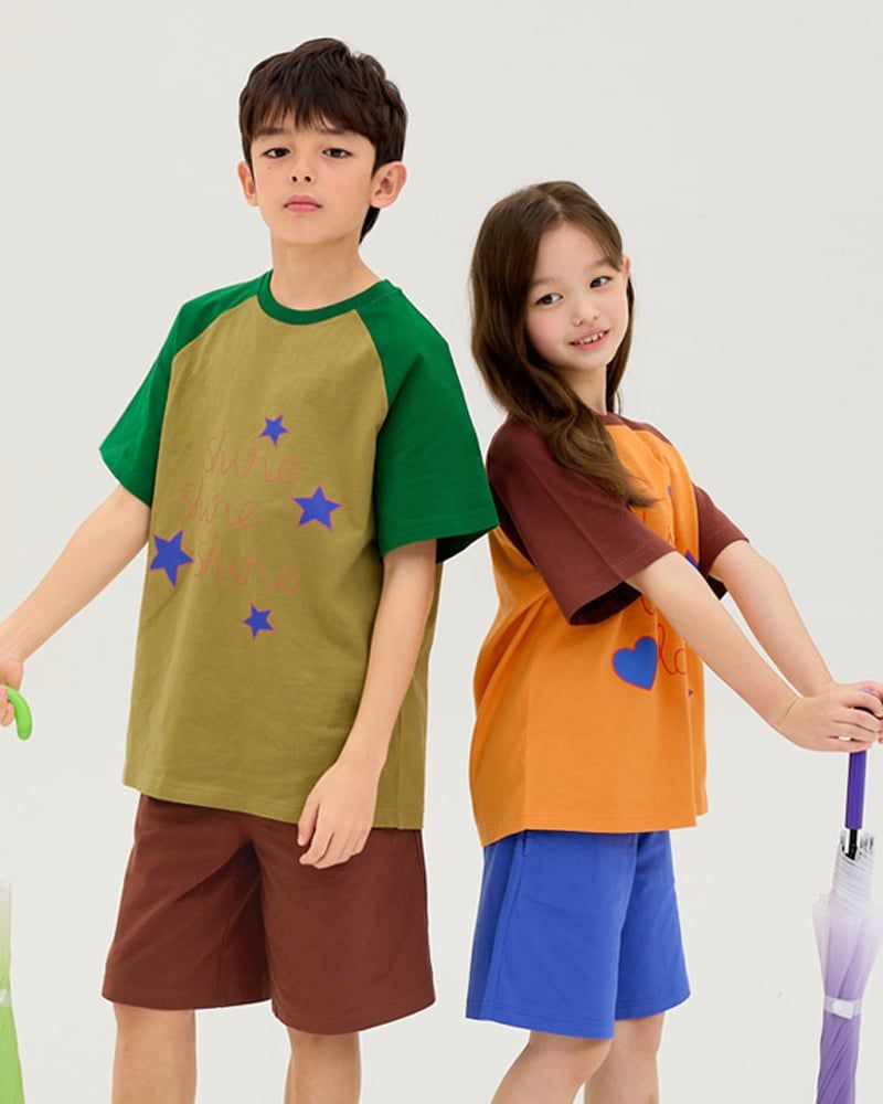 Bộ đồ ngắn cotton mịn bé trai và bé gái U3187