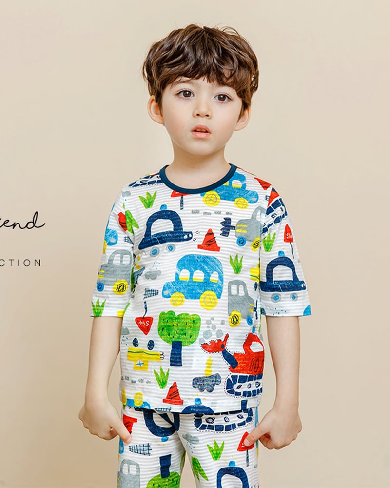 Bộ đồ lửng cotton giấy bé trai U2145