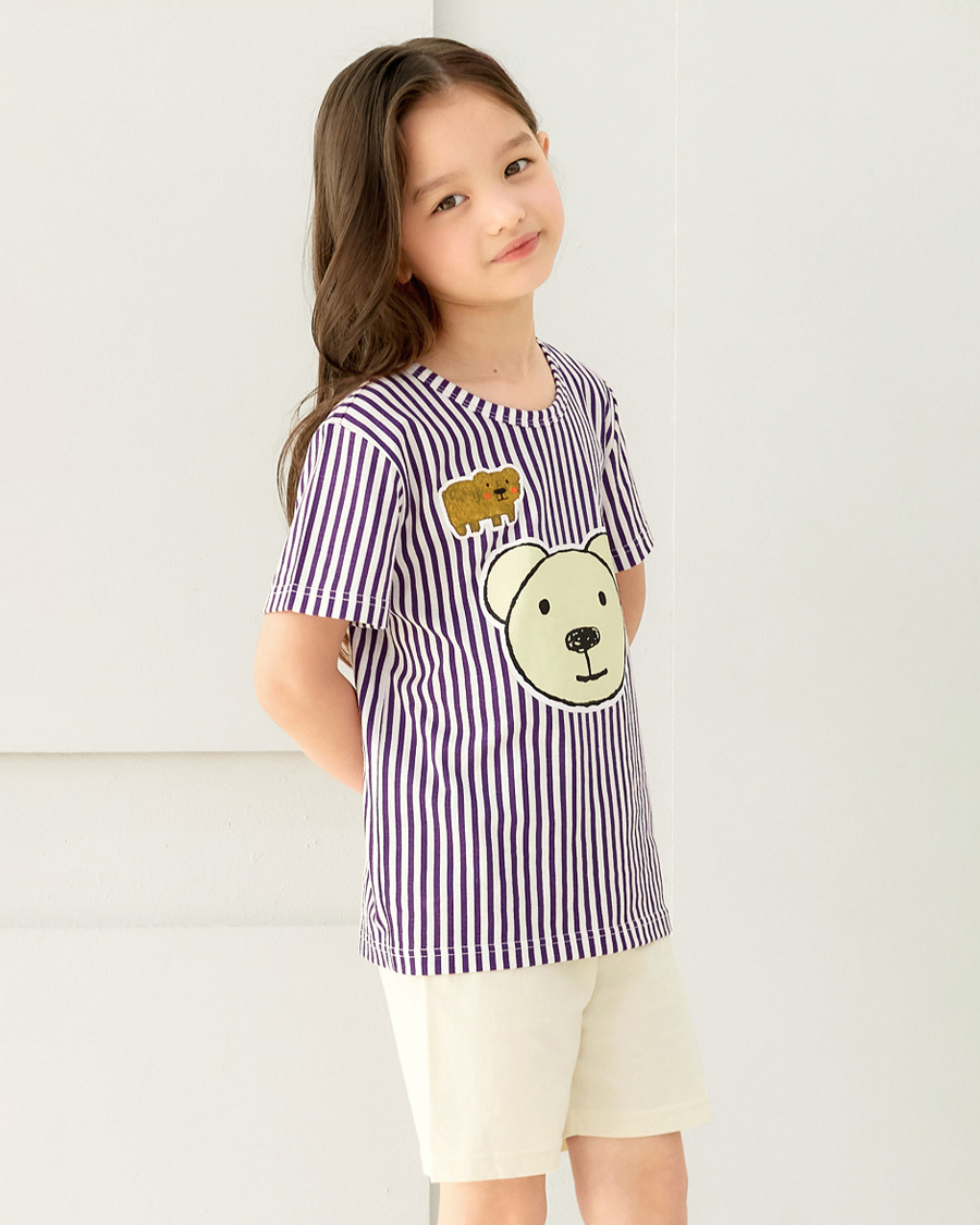 Bộ đồ ngắn cotton mịn bé trai và bé gái U3163