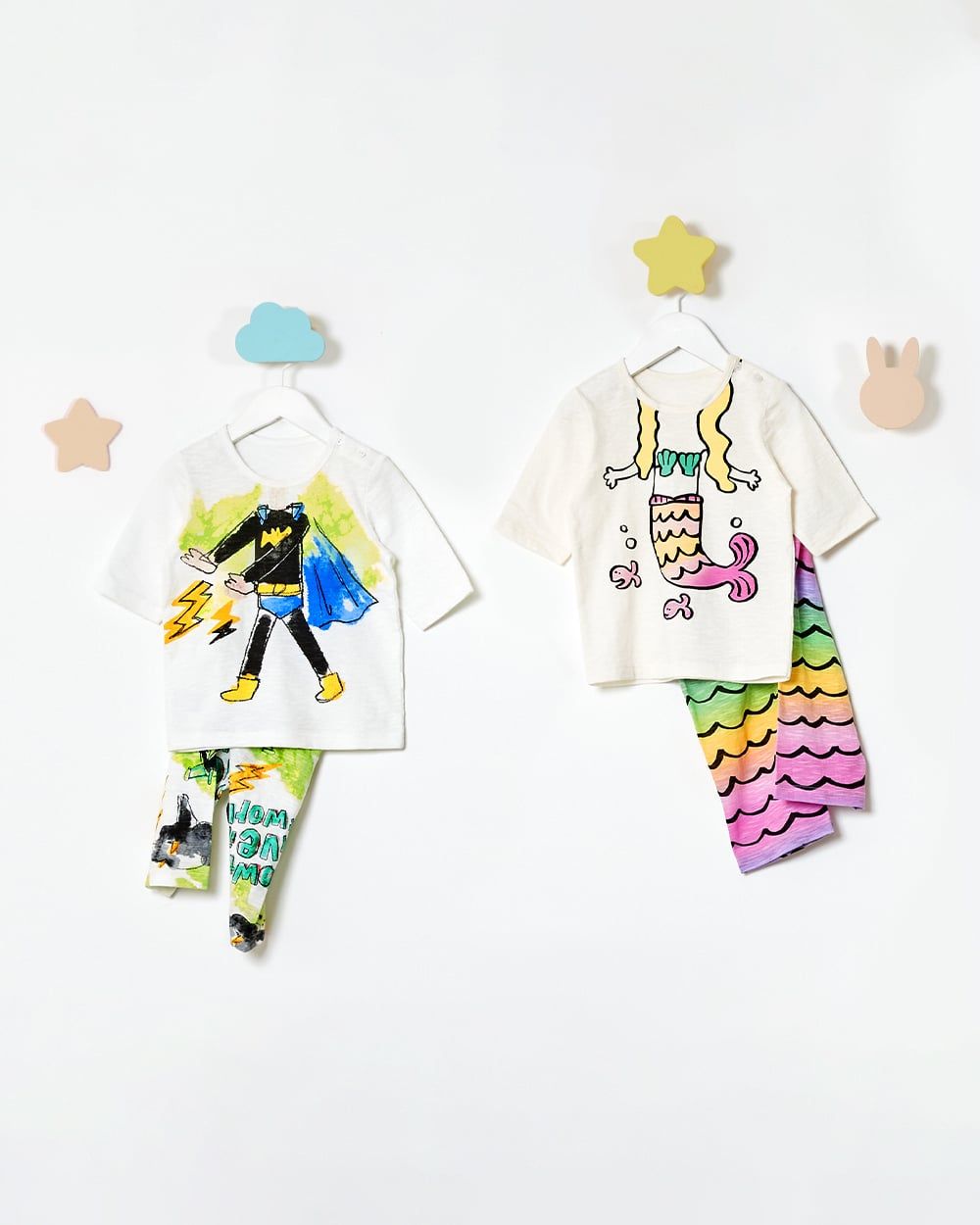 Bộ đồ lửng cotton mịn bé gái U2142