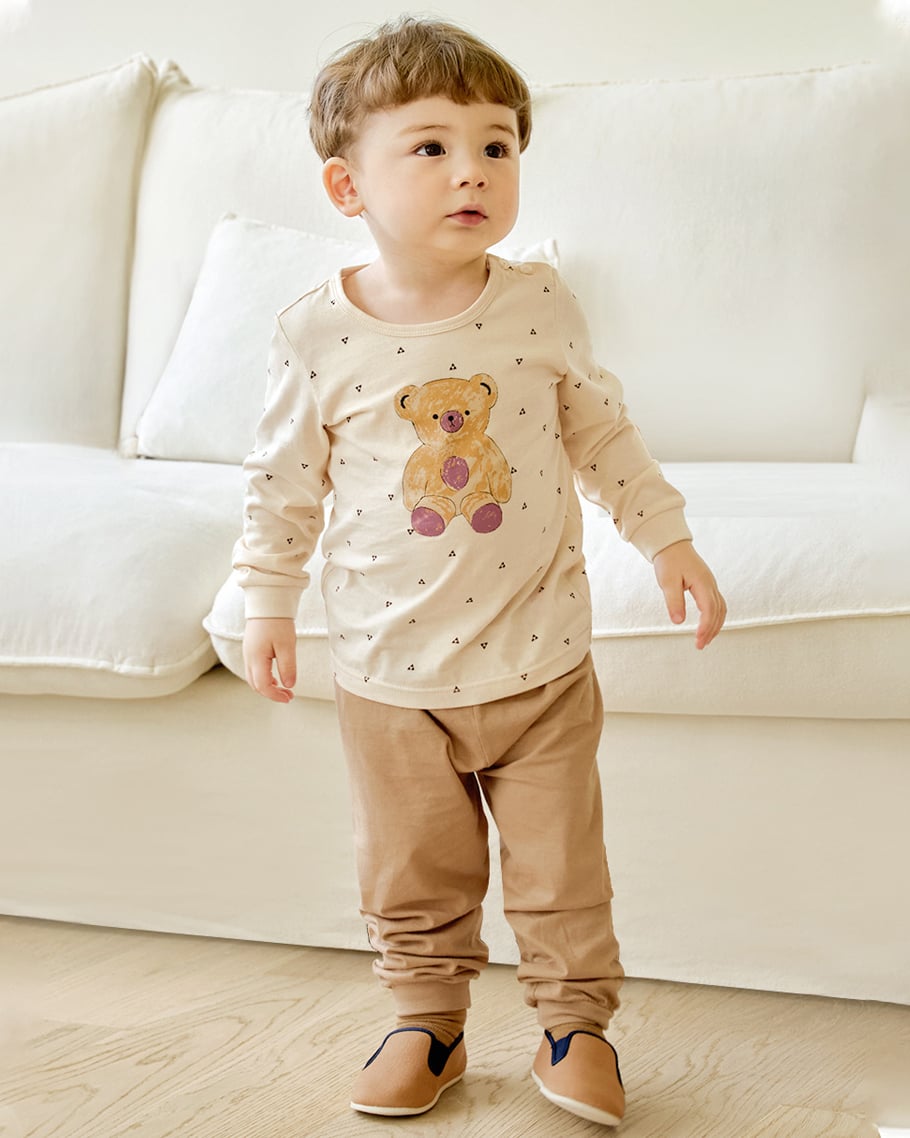 Bộ đồ dài dáng rộng cotton mịn bé trai và bé gái U1251