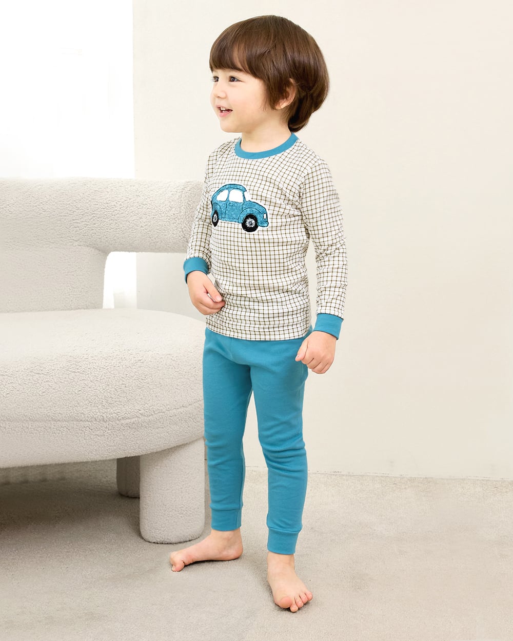 Bộ đồ dài dáng ôm cotton mịn bé trai U1196