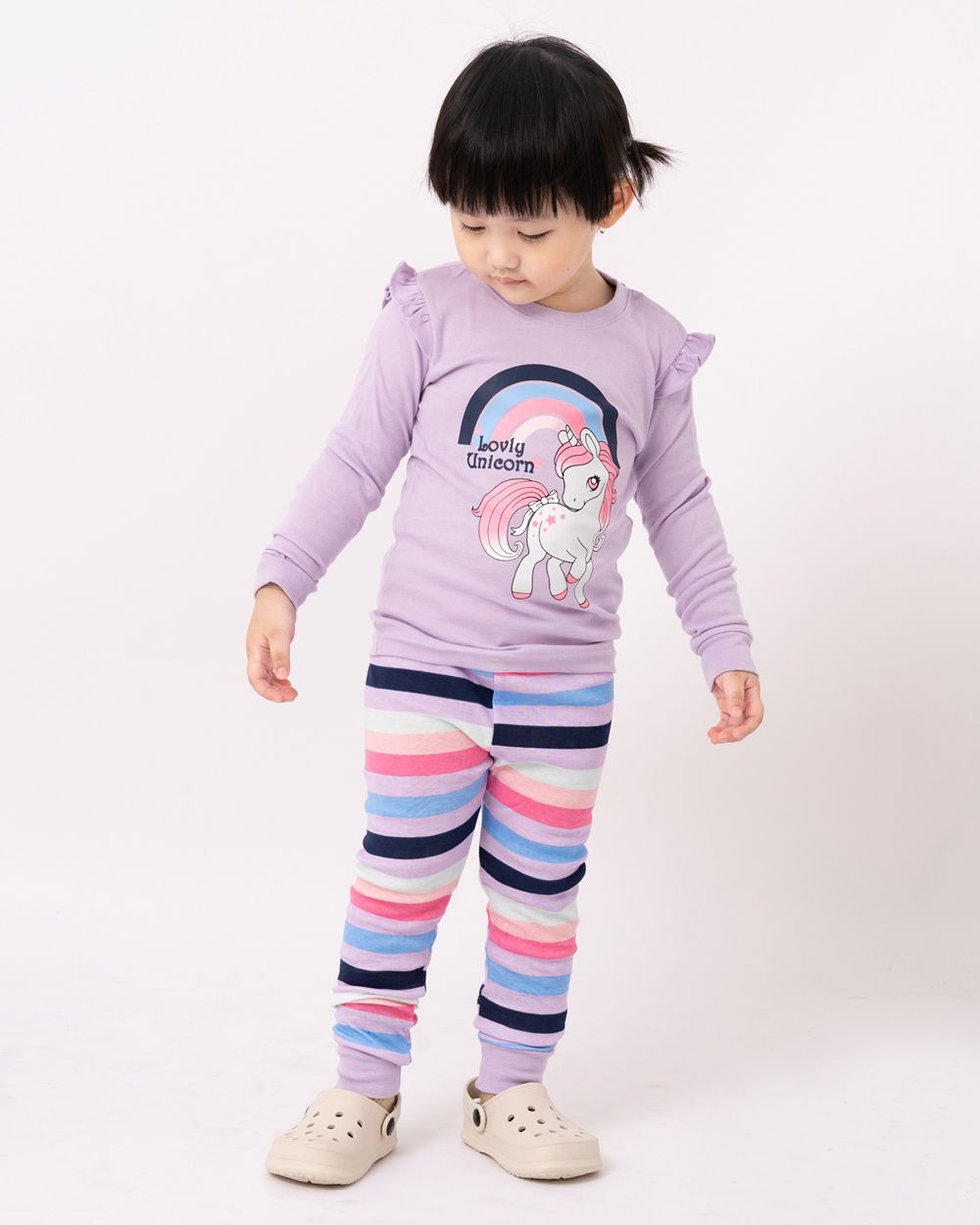 Bộ đồ dài dáng ôm cotton mịn bé gái U1149