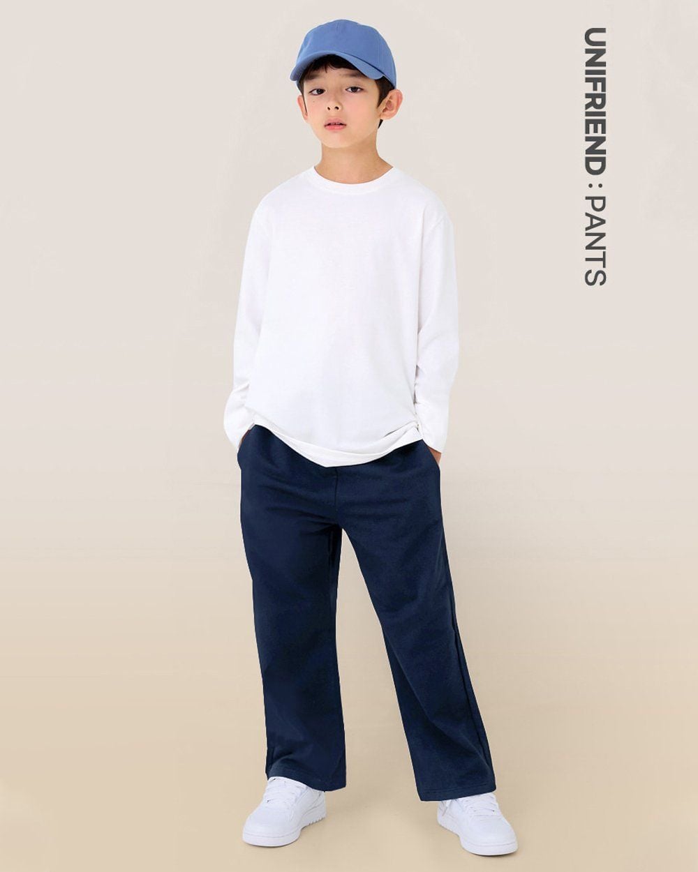 Quần dài dáng suông thu đông cotton spandex bé trai và bé gái U950D