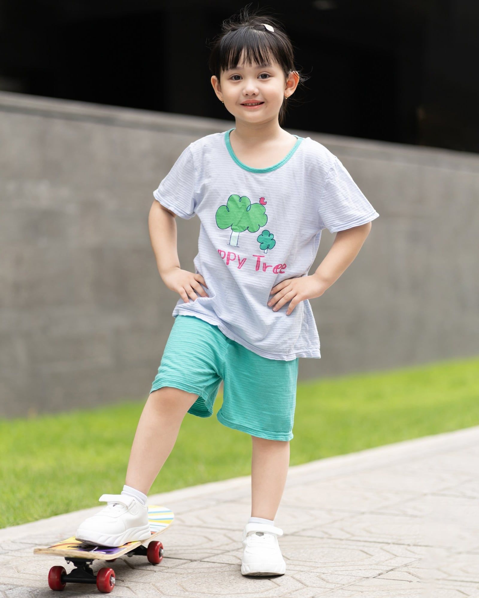 Bộ đồ ngắn cotton giấy bé gái và bé trai U3146