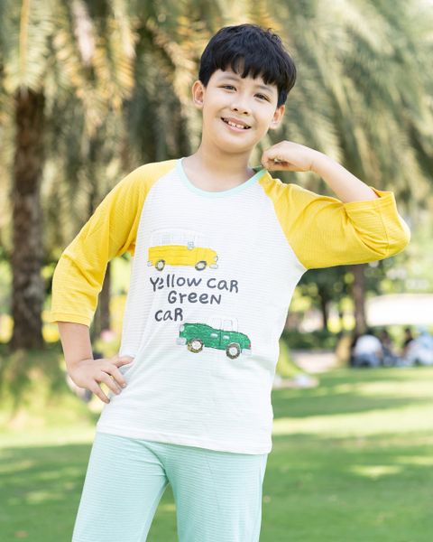 Bộ đồ lửng cotton giấy bé trai U2105