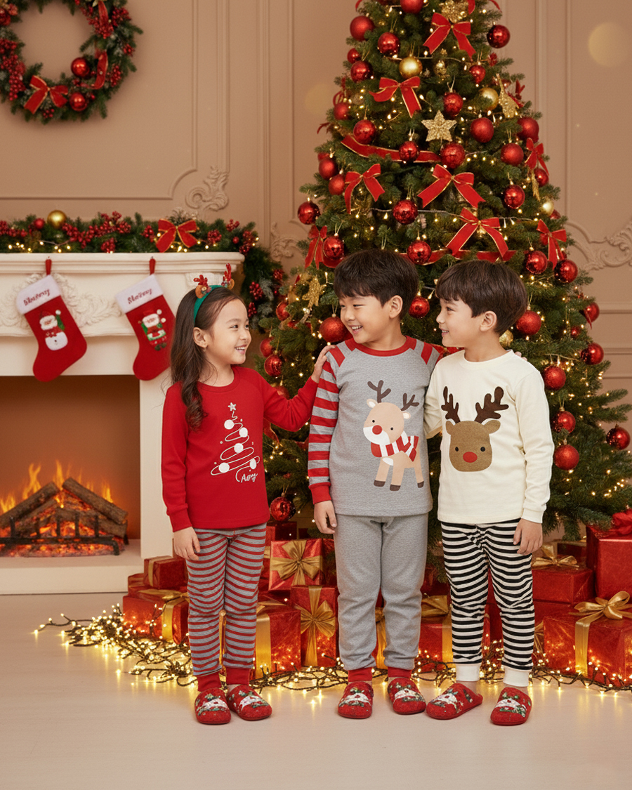 Bộ đồ dài dáng ôm cotton mịn bé trai và bé gái U1207