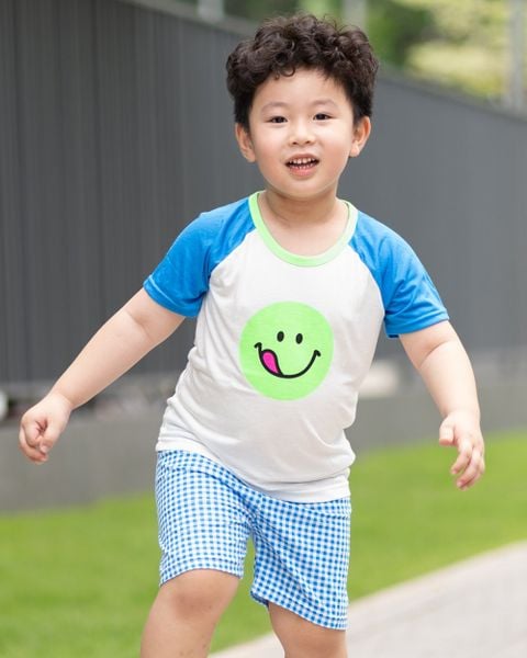 Bộ đồ ngắn Cool Feel mịn mỏng mát bé trai và bé gái U3169