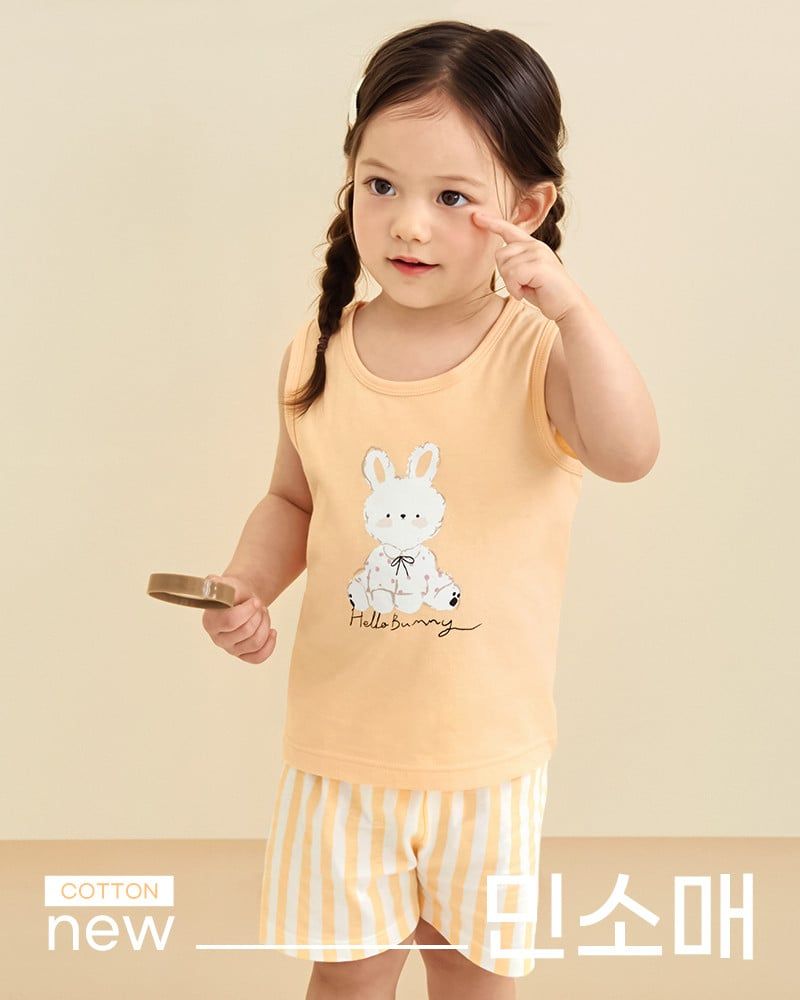 Bộ đồ ba lỗ cotton mịn bé gái U4109
