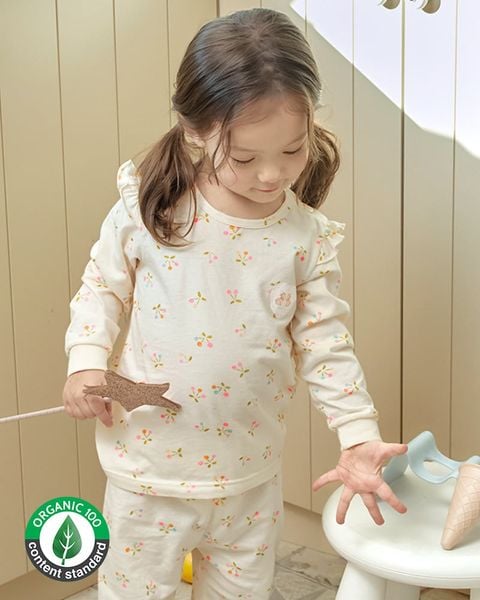 Bộ đồ dài cotton mịn dáng rộng bé gái U1312