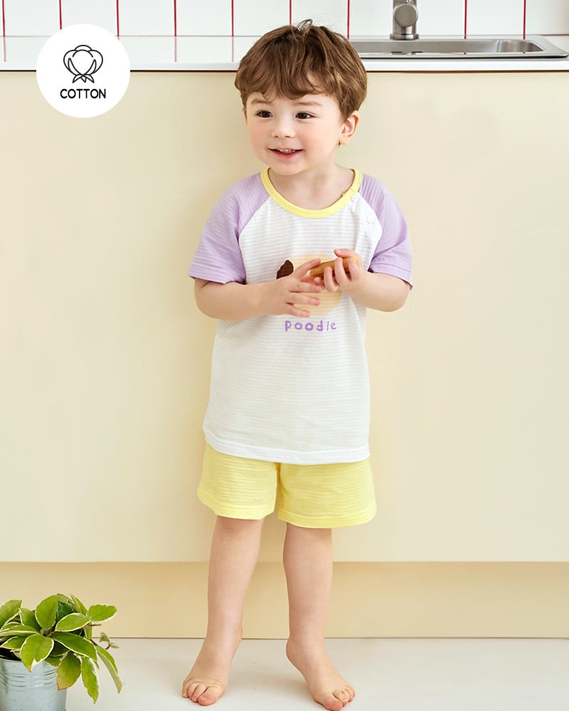 Bộ đồ ngắn raglan cotton giấy bé trai U3225