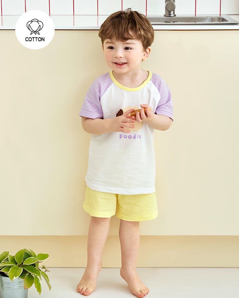 Bộ đồ ngắn raglan cotton giấy bé trai U3225