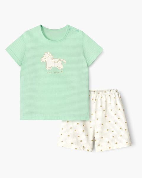 Bộ đồ ngắn cotton giấy bé trai và bé gái U3207