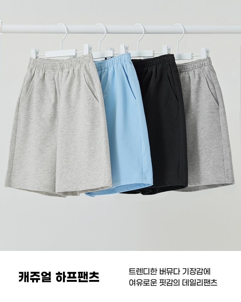 Quần short Bermuda dài qua gối vải cotton spandex U950U