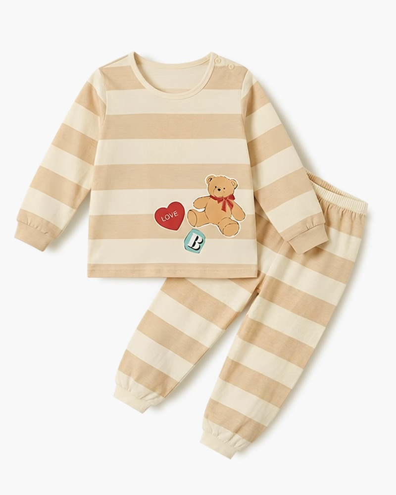 Bộ đồ dài dáng rộng cotton mịn bé trai và bé gái U1323
