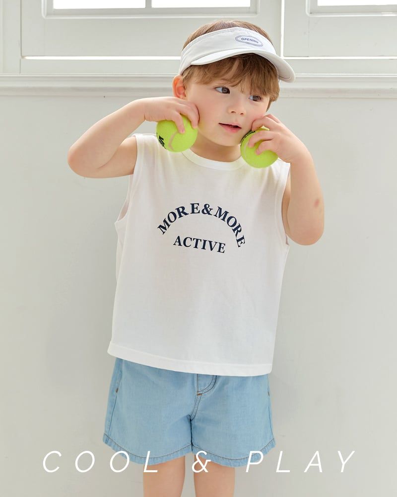 Áo ba lỗ vải cotton thoáng mát dáng suông rộng bé trai và bé gái U900S