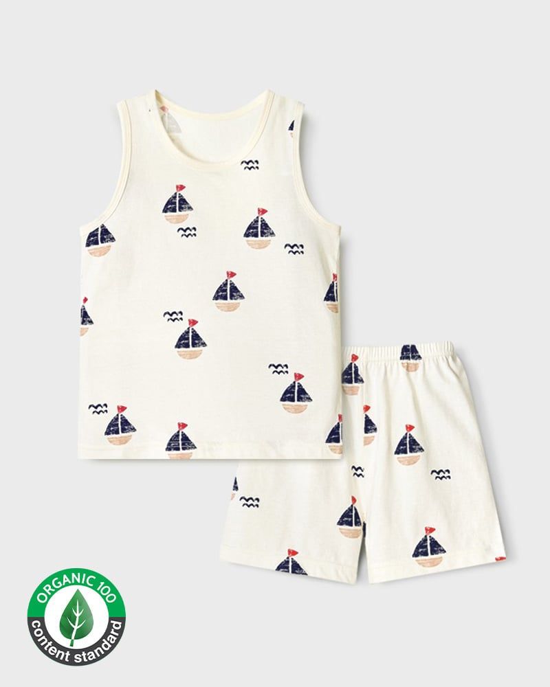 Bộ đồ ba lỗ cotton mịn bé trai và bé gái U4101