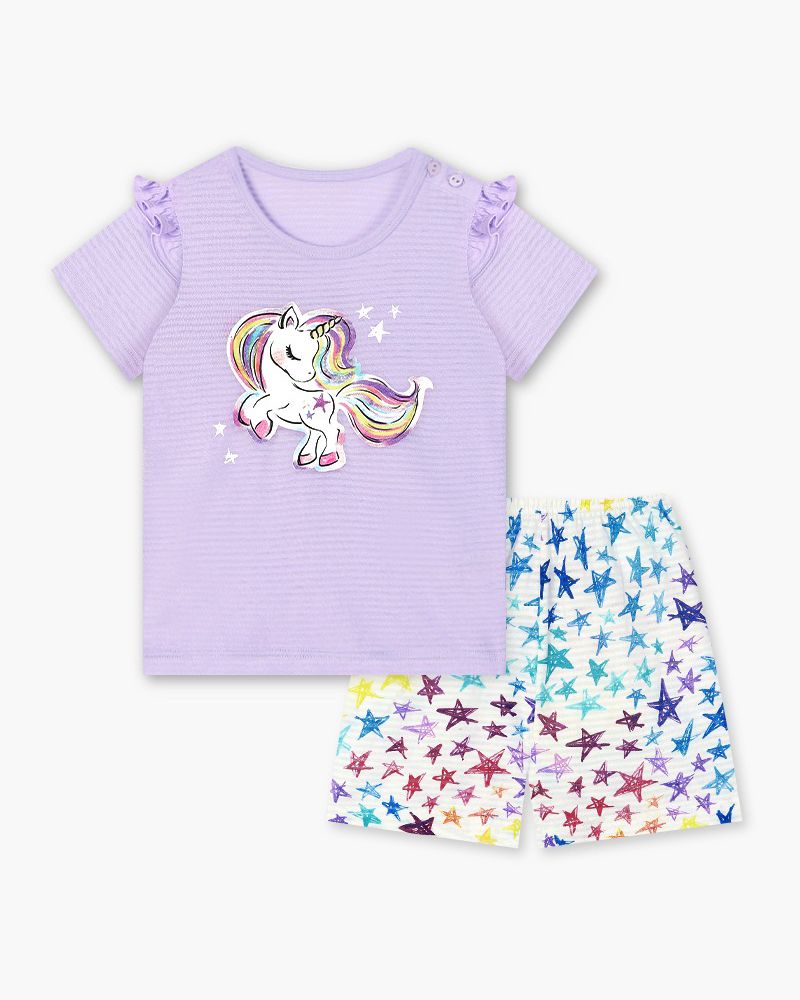 Bộ đồ ngắn cotton giấy bé gái U3140