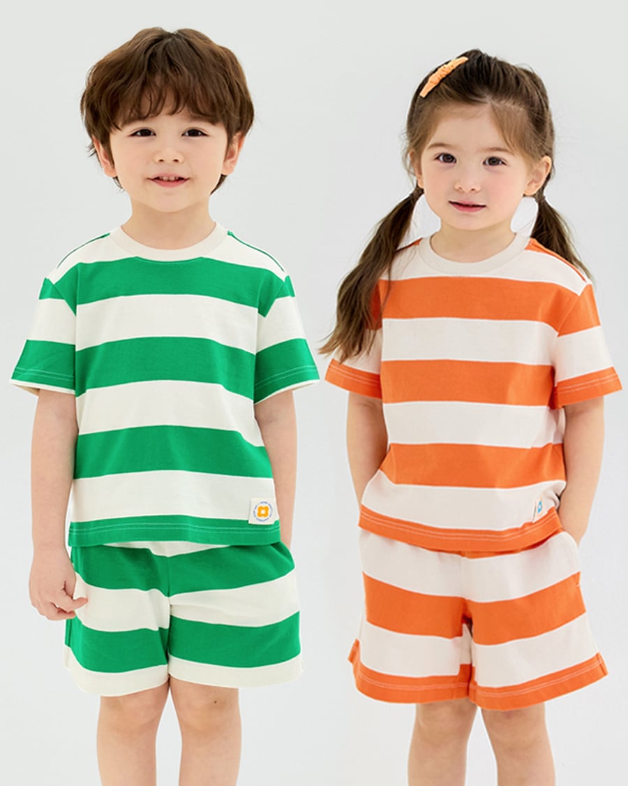 Bộ đồ ngắn cotton mịn bé trai và bé gái U3191