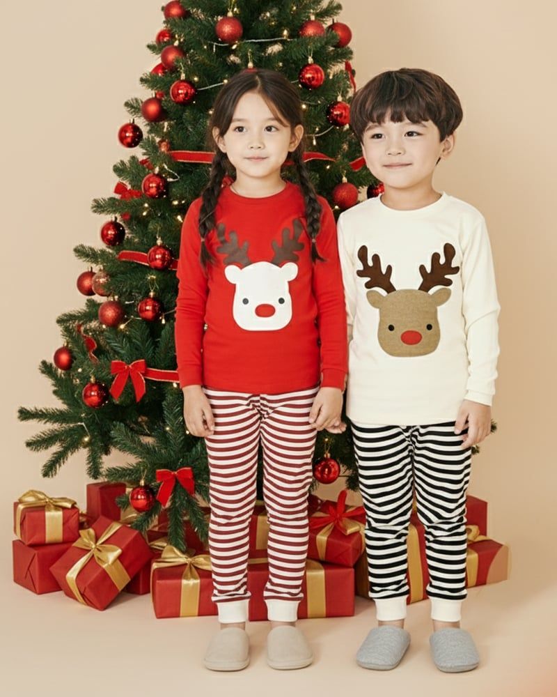 Bộ đồ dài dáng ôm cotton mịn bé trai và bé gái U130X