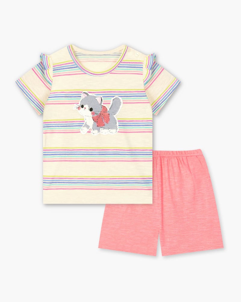 Bộ đồ ngắn cotton mịn bé gái U3142