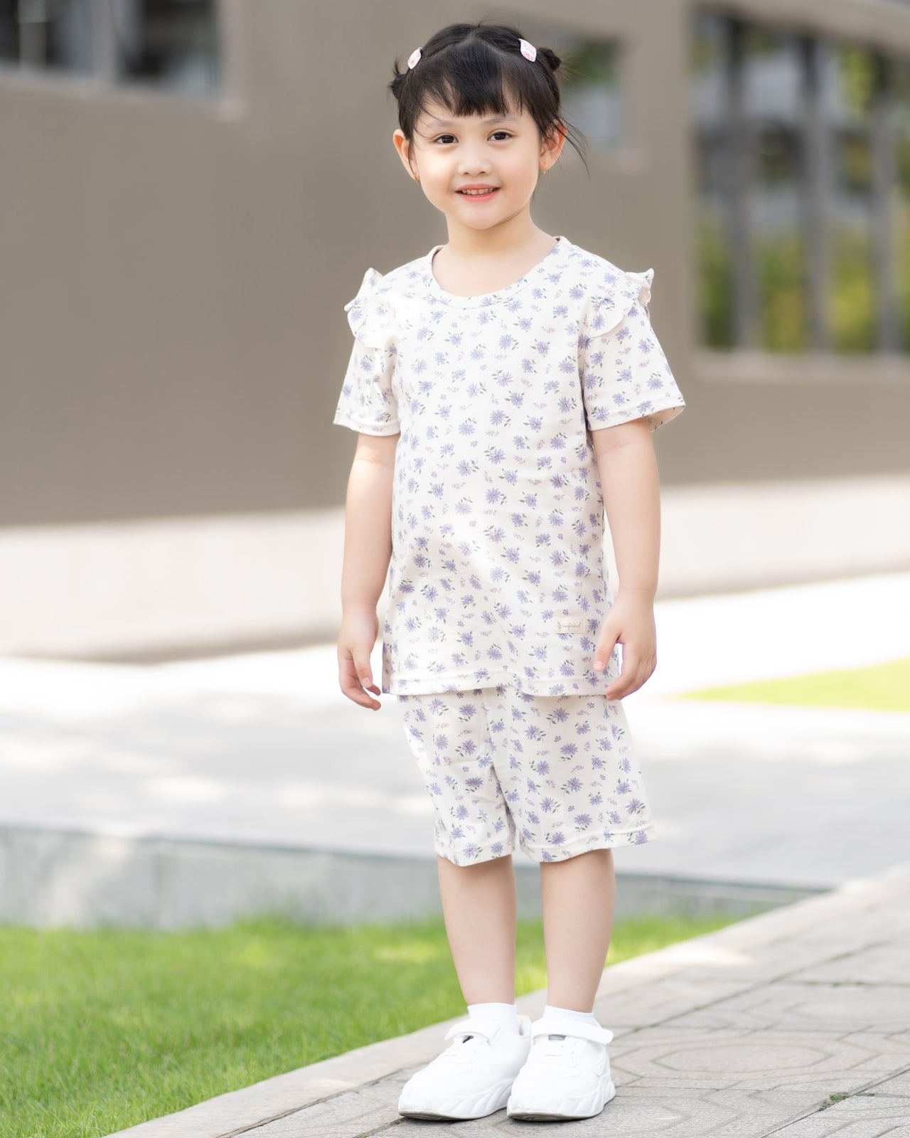 Bộ đồ ngắn cotton mịn bé gái U3177