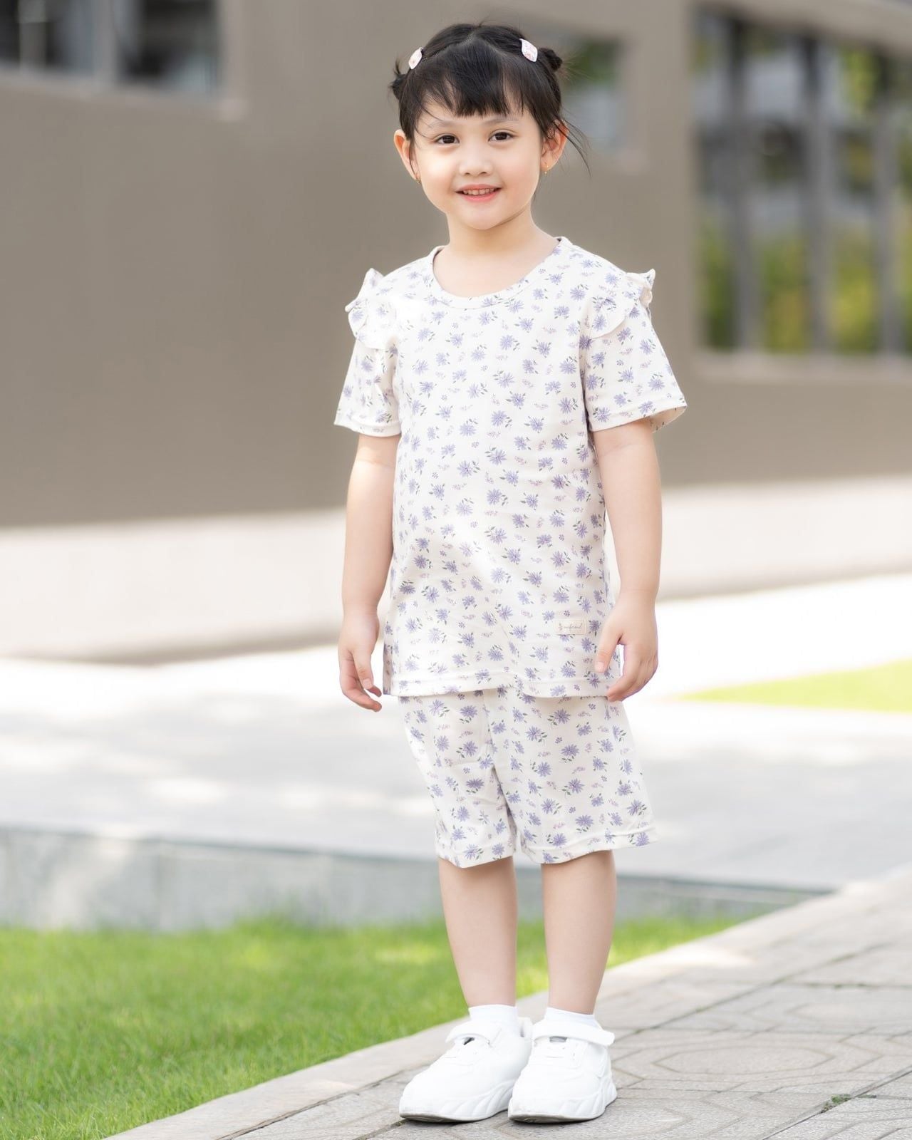 Bộ đồ ngắn cotton mịn bé gái U3177