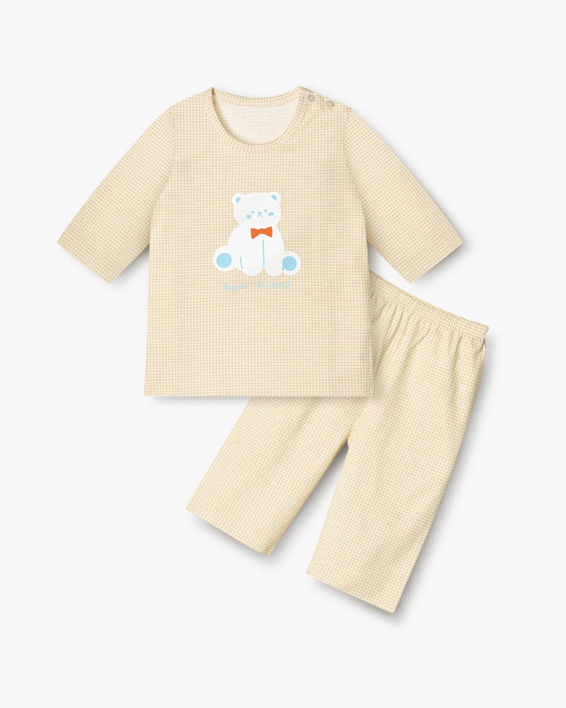 Bộ đồ lửng cotton mịn bé trai và bé gái U2129