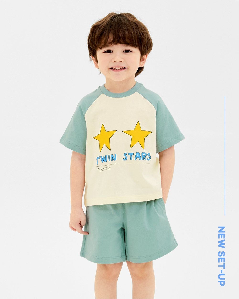 Bộ đồ ngắn cotton mịn bé trai và bé gái U3180