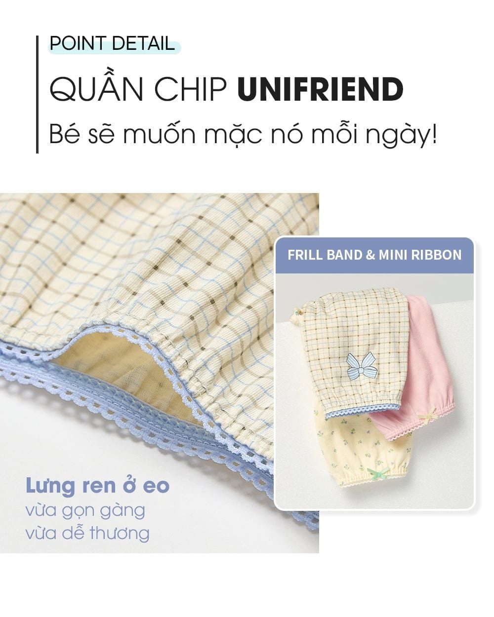 Set 5 quần chip tam giác bé gái U6070