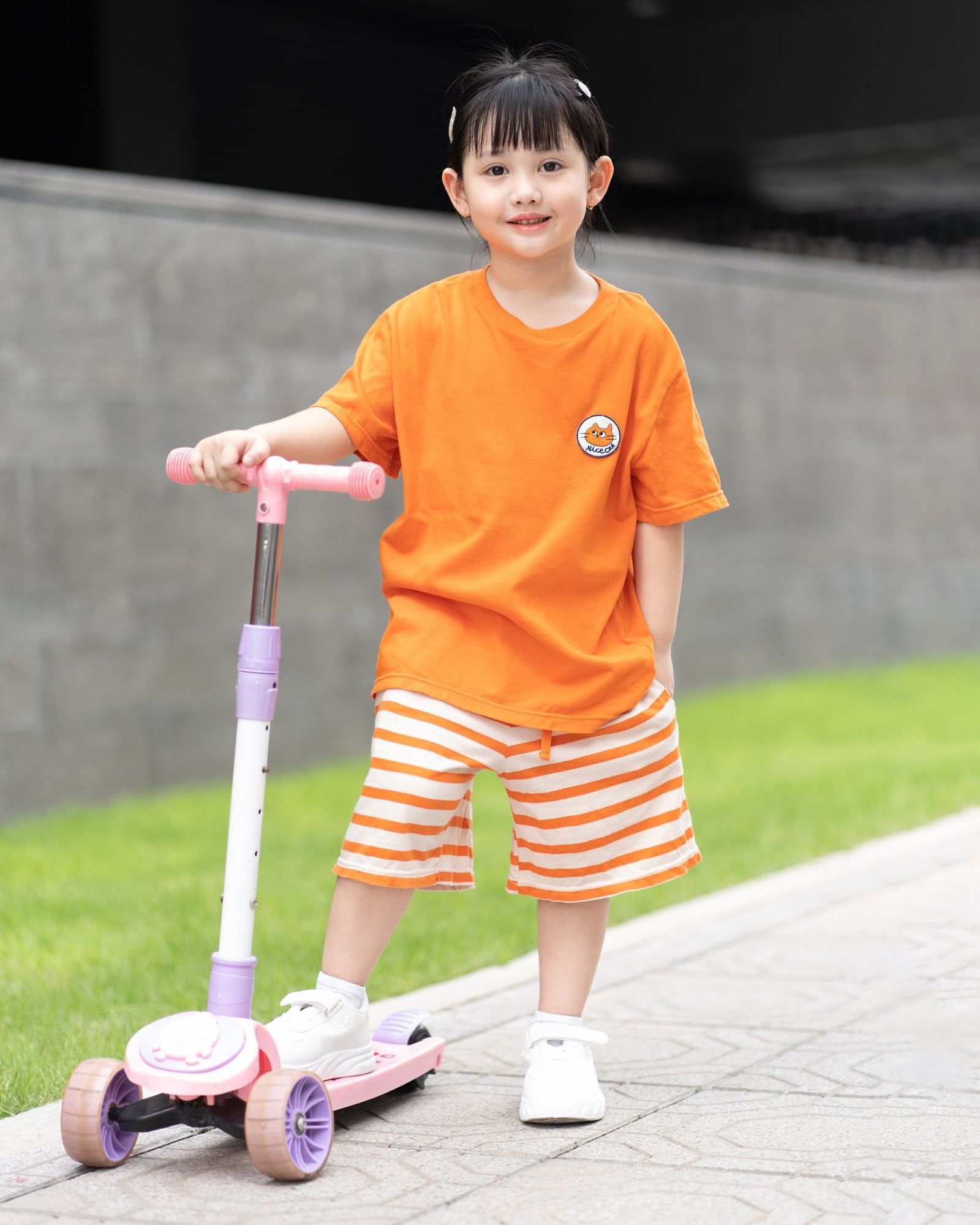 Bộ đồ ngắn cotton mịn bé trai và bé gái U3157